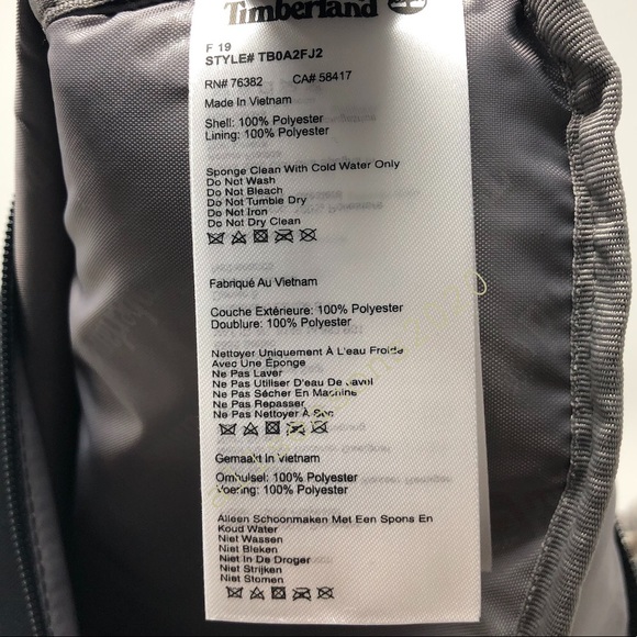 TIMBERLAND Sling Bag 900D Black Funny Men’s Black - Picture 5 of 5